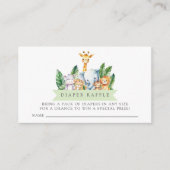 Carte D'accompagnement Billet de rabat de couches aventure Safari (Devant)