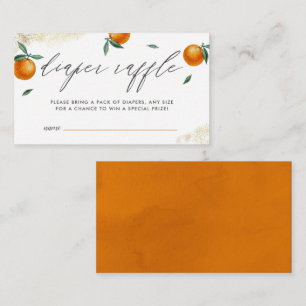 Carte D'accompagnement Billet de rabat de couches de minuscules oranges