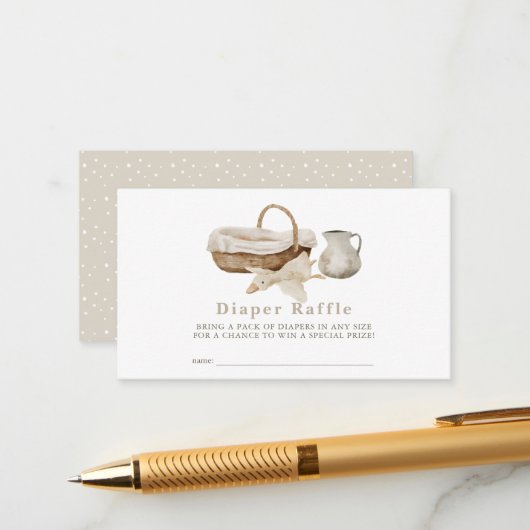 Carte D'accompagnement Billet de rabat de la pouponnière Boho Moses (Devant/Arrière en situation)