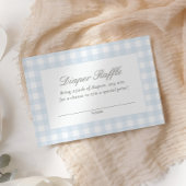 Carte D'accompagnement Billet de rabat En vichy Baby shower bleu