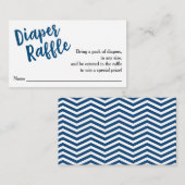 Carte D'accompagnement Billet de rabat-feuille bleu Script (Devant / Derrière)