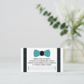 Carte D'accompagnement Billet de rabat Little Man, Turquoise, Noir (Debout devant)