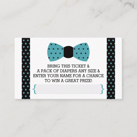 Carte D'accompagnement Billet de rabat Little Man, Turquoise, Noir (Devant)