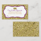 Carte D'accompagnement Billet de rabat Little Princess Diaper, Parties sc (Devant / Derrière)