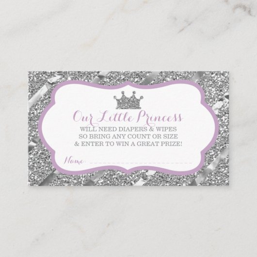 Carte D'accompagnement Billet de rabat Little Princess Diaper, Parties sc (Devant)