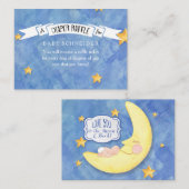 Carte D'accompagnement Billet de rabat Love Moon sur le Baby shower arriè (Devant / Derrière)