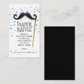 Carte D'accompagnement Billet de rabat Mustachel Baby shower (Devant / Derrière)