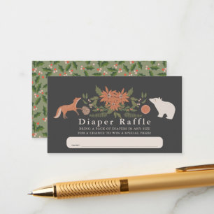 Carte D'accompagnement Billet de rabat pour bébé de la Marine Foliage d'h