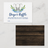 Carte D'accompagnement Billet de rabat pour bébé écossais rustique (Devant / Derrière)