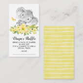 Carte D'accompagnement Billet de rabat pour couche de Baby shower neutre  (Devant / Derrière)