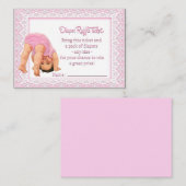 Carte D'accompagnement Billet de rabat pour filles (Devant / Derrière)