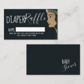 Carte D'accompagnement Billet de rabat Princess Blue Baby shower (Devant / Derrière)