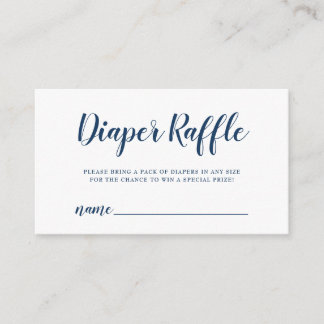 Carte D'accompagnement Billet de rabat Rafffle Marine bleu Polka point