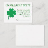 Carte D'accompagnement Billet de rabat Raffle Chanceux Shamrock Neutre Ge (Devant / Derrière)