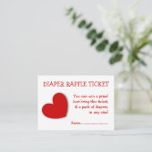 Carte D'accompagnement Billet de rabat raffle mignon Coeur neutre genre (Debout devant)