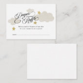 Carte D'accompagnement Billet de rabat Repas Stars Baby shower Cloud (Devant / Derrière)