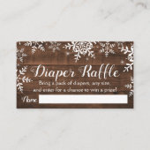 Carte D'accompagnement Billet de rabat Rustique Baby shower d'hiver (Devant)