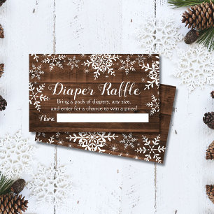 Carte D'accompagnement Billet de rabat Rustique Baby shower d'hiver