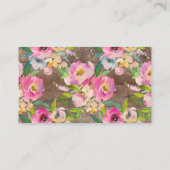 Carte D'accompagnement Billet de rabat Rustique Baby shower Floral (Dos)