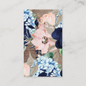 Carte D'accompagnement Billet de rabat Rustique Baby shower Floral (Dos)