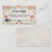 Carte D'accompagnement Billet de rabat tribal à l'aquarelle florale Boho (Devant / Derrière)
