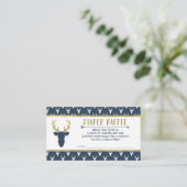 Carte D'accompagnement Billet de rouille, Cerf de bois, Baby shower (Debout devant)