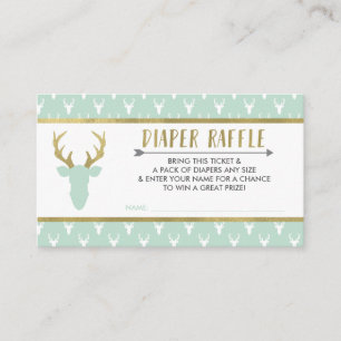 Carte D'accompagnement Billet de rouille, Cerf de bois, Baby shower