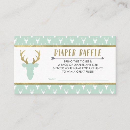 Carte D'accompagnement Billet de rouille, Cerf de bois, Baby shower (Devant)