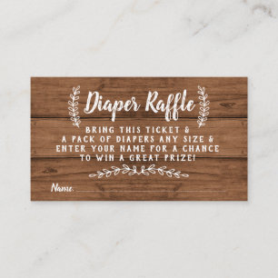 Carte D'accompagnement Billet de roulette Rustique