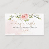 Carte D'accompagnement Billet de tirage au sort fleuri d'or (Devant)