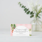 Carte D'accompagnement Billet de tirage au sort pour légumes roses cultiv (Debout devant)