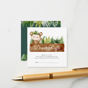 Carte D'accompagnement billet de tirage au sort pour safari wild one