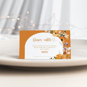 Carte D'accompagnement Billet de tirage citrouille de l'arc de l'automne 