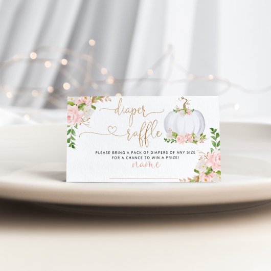 Carte D'accompagnement Billet de tirage de tombeau blanc Little citrouill