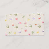 Carte D'accompagnement billet de tirage de tombola fleur sauvage (Dos)