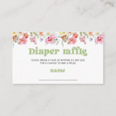 Carte D'accompagnement billet de tirage de tombola fleur sauvage (Devant)