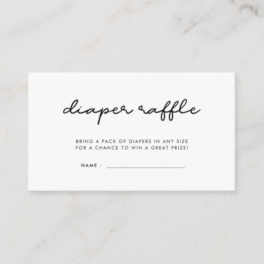 Carte D'accompagnement Billet de tirage simple Baby shower (Devant)