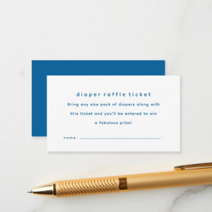 Carte D'accompagnement Billet de tirage simple baby shower bleu