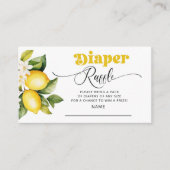 Carte D'accompagnement Billet de tombola baby shower citron (Devant)