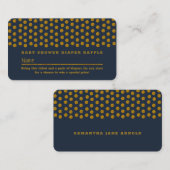 Carte D'accompagnement Billet de tombola couche bleu et or à pois (Devant / Derrière)