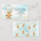Carte D'accompagnement Billet de tombola couche pour bébé animaux dans un (Devant / Derrière)