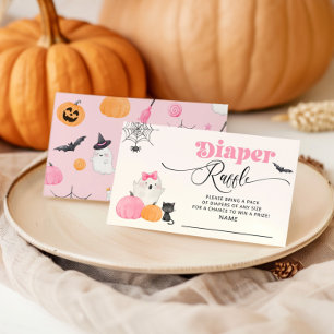 Carte D'accompagnement Billet de tombola couche rose Little Boo