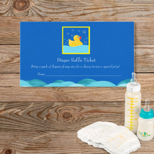 Carte D'accompagnement Billet de tombola couche Rubber Ducky Bulles