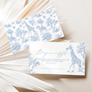 Carte D'accompagnement Billet de tombola couche Toile Blue Safari fantais