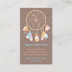 Carte D'accompagnement Billet de tombola de couche-culotte de baby shower