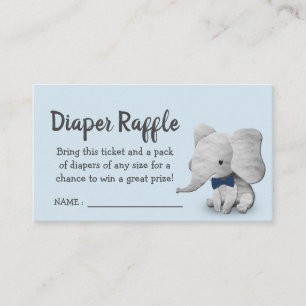 Carte D'accompagnement Billet de tombola de couche-culotte de baby shower
