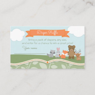 Carte D'accompagnement Billet de tombola de couche-culotte de baby shower