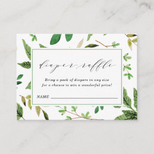 Carte D'accompagnement Billet de tombola de couche-culotte pour le baby