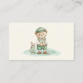 Carte D'accompagnement Billet de tombola de couche de golf Ourson Mignon (Dos)