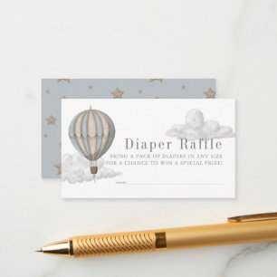 Carte D'accompagnement Billet de tombola de couche pour Baby Shower Montg
